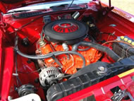 1970 Red Dodge Challenger 340 Engine
