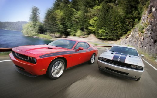 2010 Dodge Challenger R/T Classic (left) 2010 Dodge Challenger S