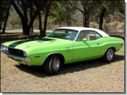 1970 Dodge Challenger R/T Green w/ White Top
